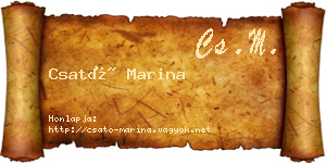 Csató Marina névjegykártya
